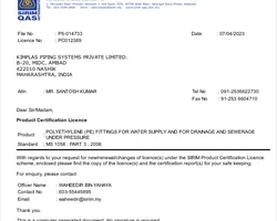 POLYETHYLENE (PE) FITTINGS FOR WATER SUPPLY AND FOR DRAINAGE AND SEWERAGE UNDER PRESSURE