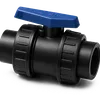 PVC Double Union Ball Valve(Female Threaded x Plain Solvent)