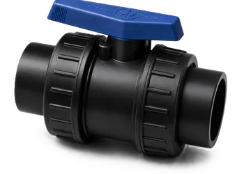 PVC Double Union Ball Valve(Plain Solvent x Plain Solvent