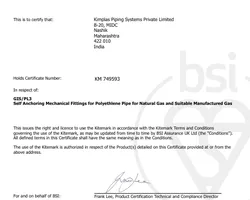 Self Anchoring Mechanical Fittings for Polyethylene Pipe
