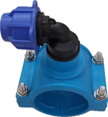 Integrated PP Clamp Saddle with Inbuilt SS 316 FCV & Compression Elbow